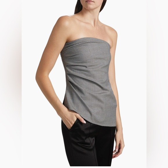 RAG & BONE Genevieve Houndstooth Wool-Blend Strapless Top Size 8 $358 NWT - Picture 3 of 11